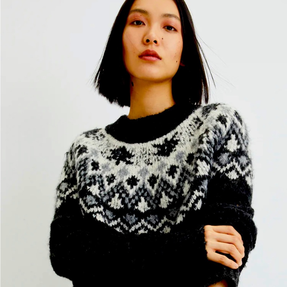 NWT Veronica Beard Jerin Fairisle Sweater size Small